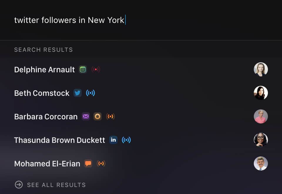 Search modal