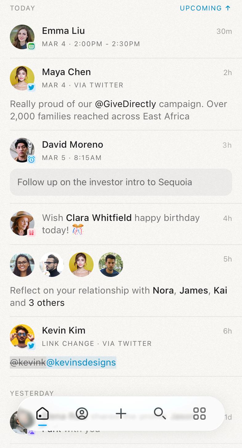 Mesh app unfiltered Home view