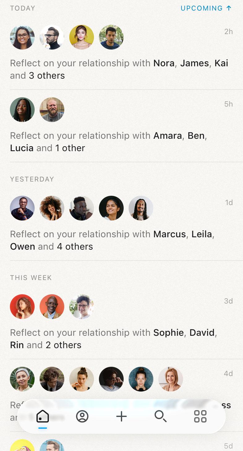 Mesh app Reconnect Home view