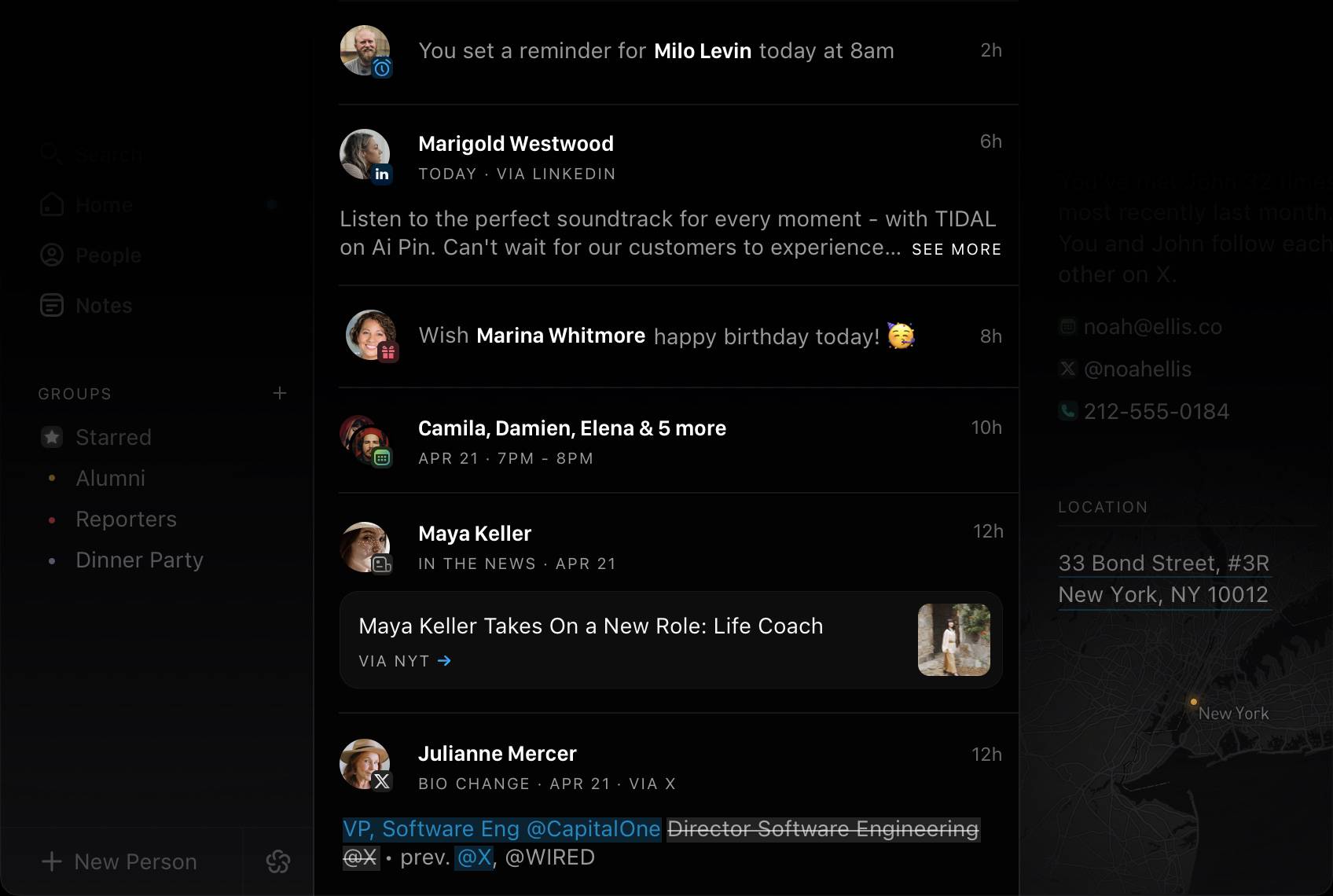 Feed view