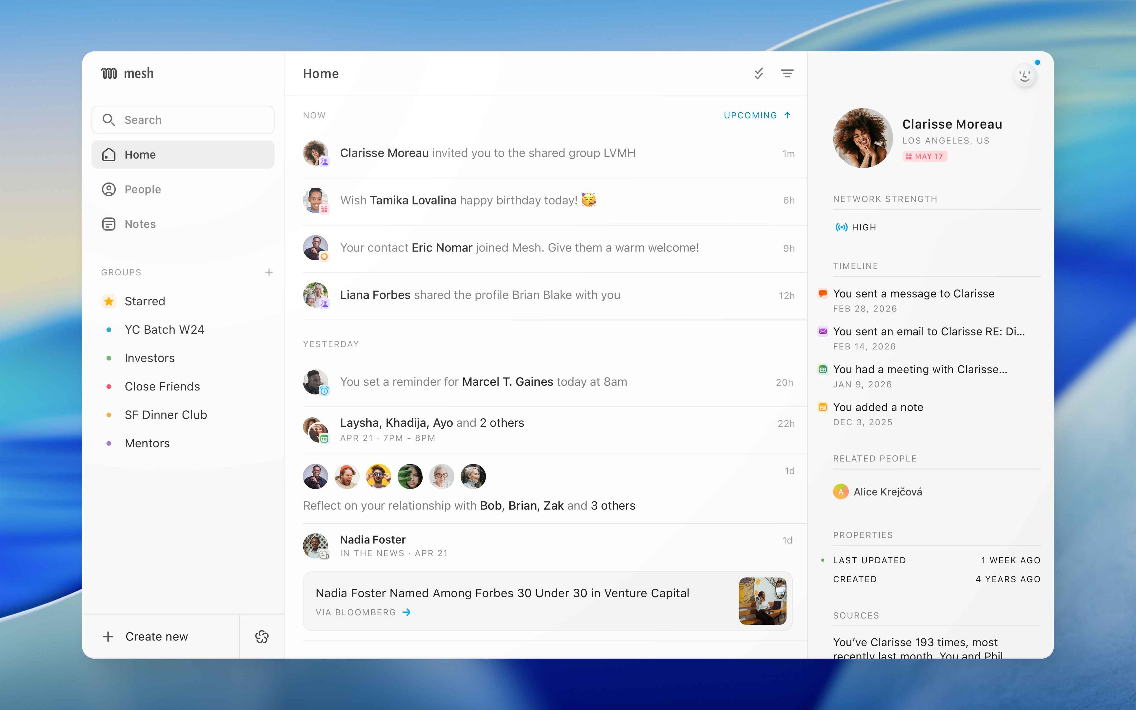 Mesh desktop app