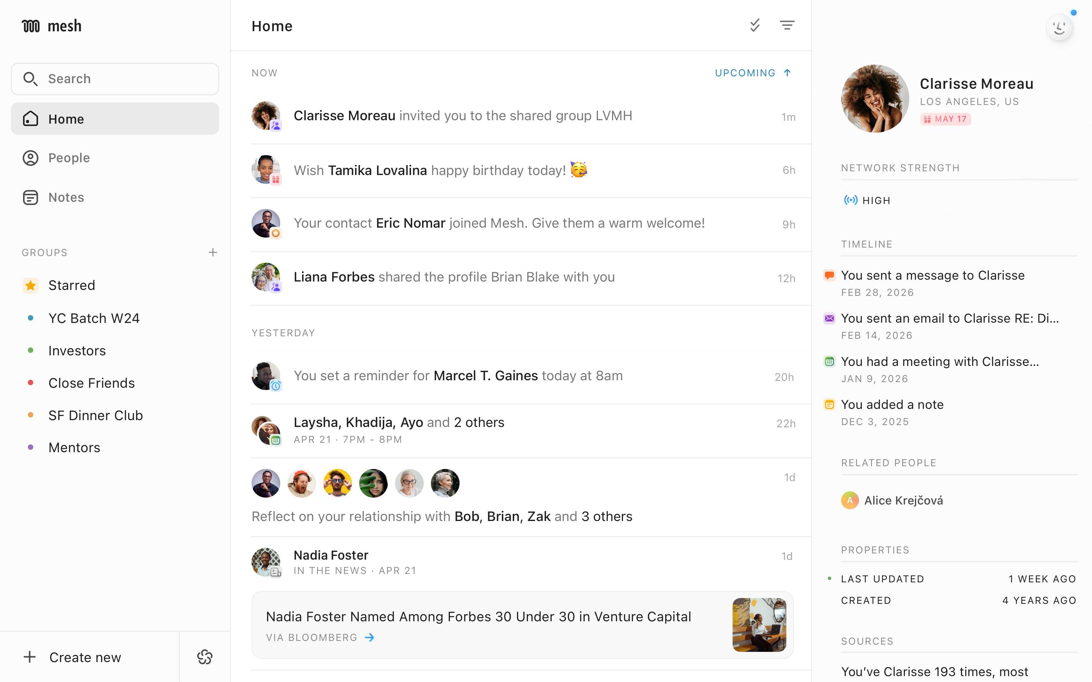 Mesh Teams interface